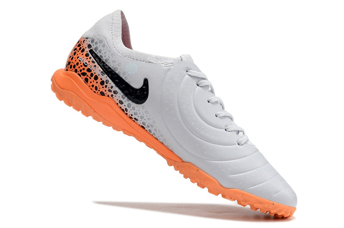 chuteira-society-nike-tiempo-legend-10-pro-tf-branca-preta-e-laranja-electric-pack-6