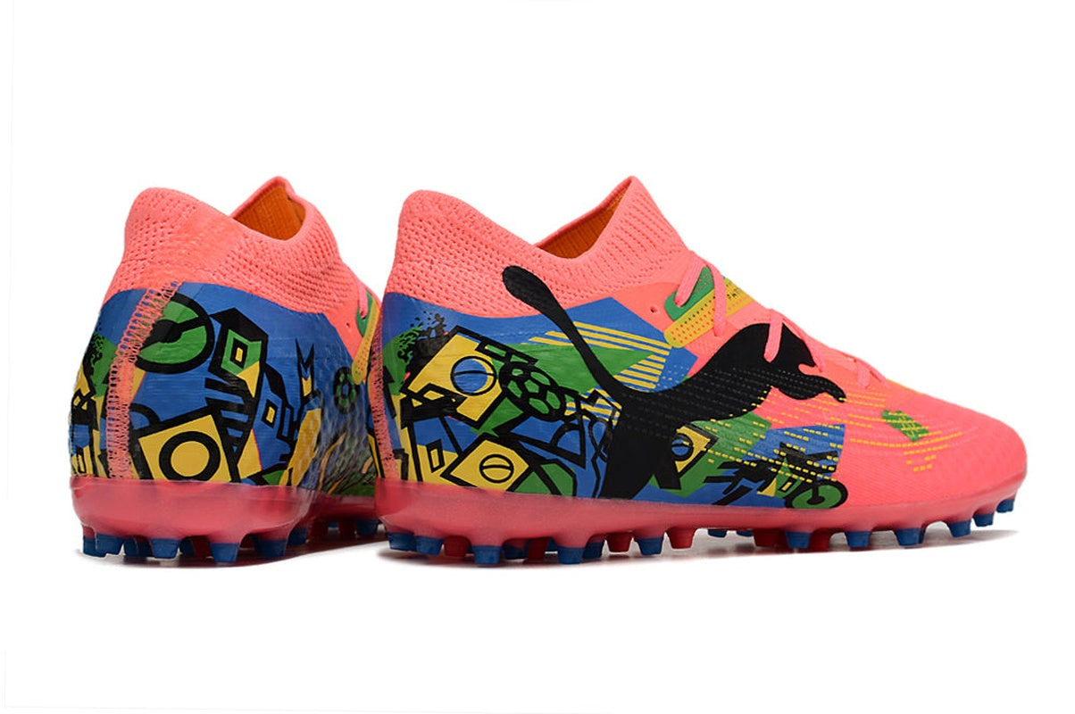 chuteira-society-puma-future-7-mg-rosa-azul-verde-e-amarelo-brazil-pack-4