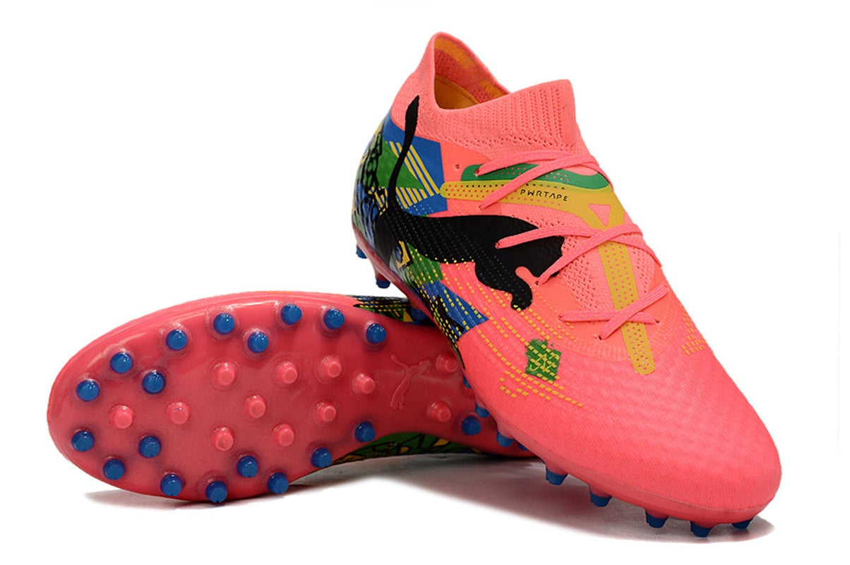 chuteira-society-puma-future-7-mg-rosa-azul-verde-e-amarelo-brazil-pack-5