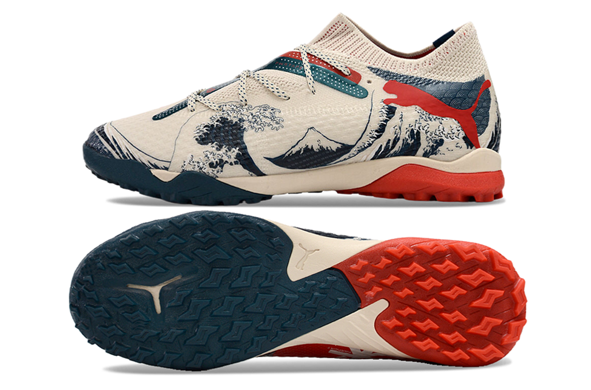chuteira-society-puma-future-7-tf-bege-preta-e-vermelha-2