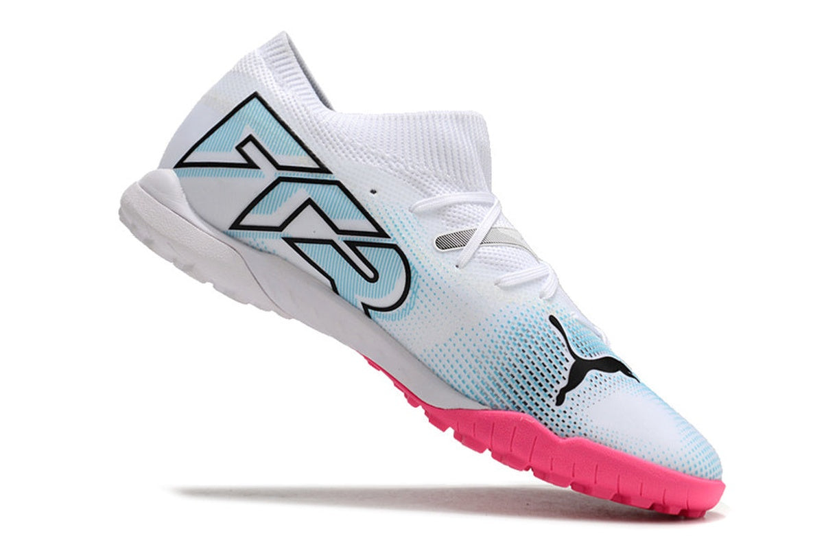 chuteira-society-puma-future-7-tf-branca-e-rosa-phenomenal-pack-7