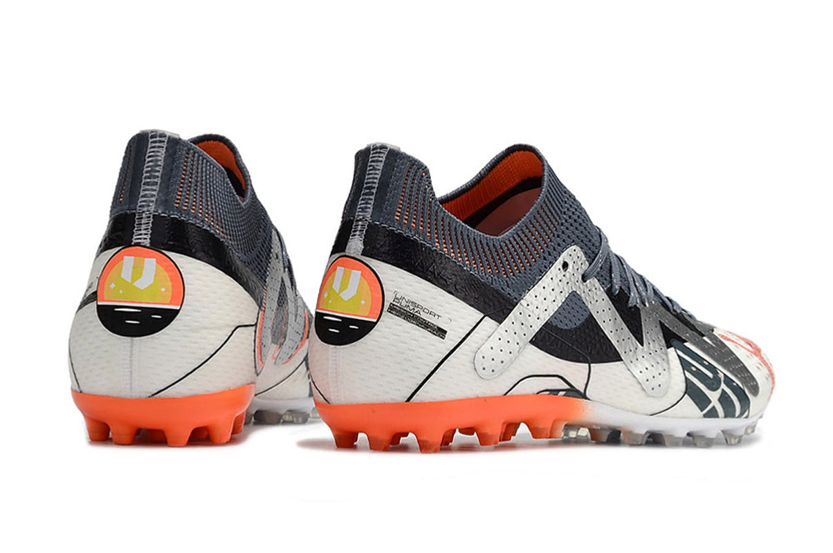 chuteira-society-puma-future-ultimate-mg-branca-e-laranja-astronaut-pack-5