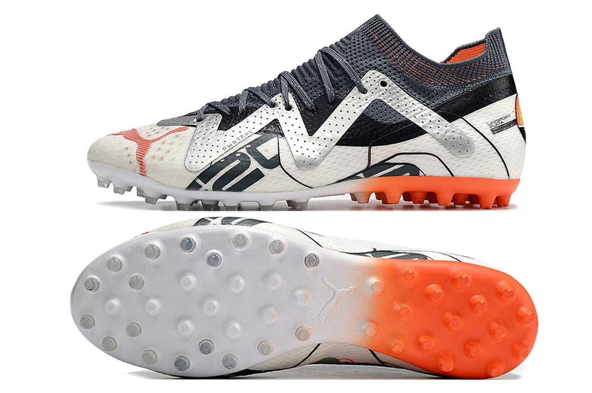 chuteira-society-puma-future-ultimate-mg-branca-e-laranja-astronaut-pack-6