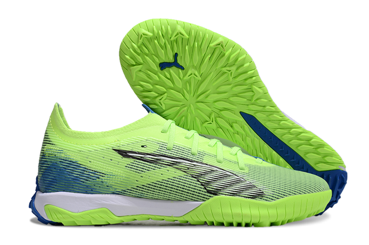 chuteira-society-puma-ultra-5-ultimate-tf-verde-e-azul-lights-out-pack-3