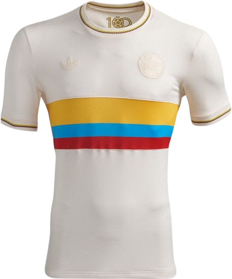 Camisa Seleção Colombiana Edição Comemorativa Centenário - Branca, Amarela, Azul e Vermelha