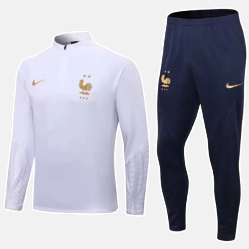 Conjunto de Treino Seleção França - Masculino - Branco