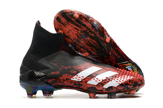 Chuteira Campo Adidas Predator Mutator + FG Black/Red - Cano Alto