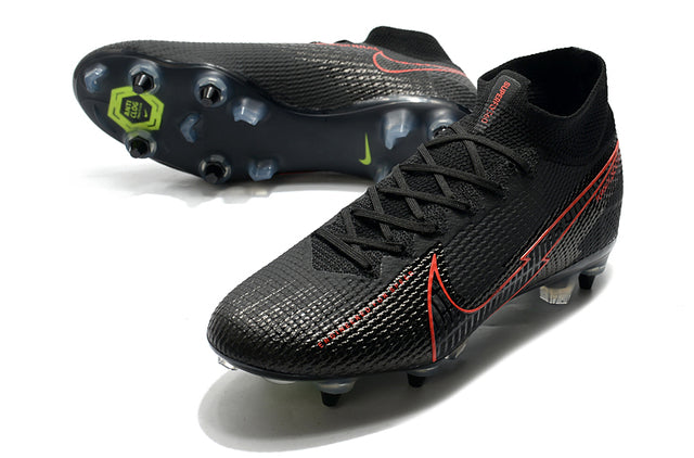 Chuteira Campo Nike Mercurial Superfly 7 Elite SG-PRO Anti Clog Black/Red - Cano Alto