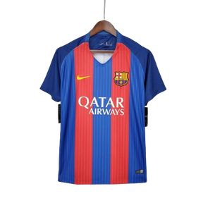 Camisa Retrô Barcelona I Home Nike 2016/17 Masculino Azul Grená